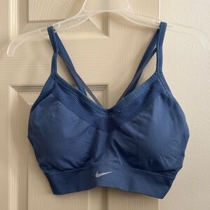 Nike Women's Blue Sports Bra with built in padding
